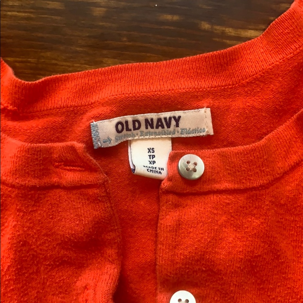 Coral Old Navy Cardigan Three Quarter Length